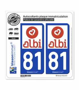 81 Albi - Tourisme | Autocollant plaque immatriculation