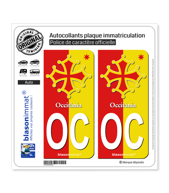 OC Occitanie - Collector | Autocollant plaque immatriculation