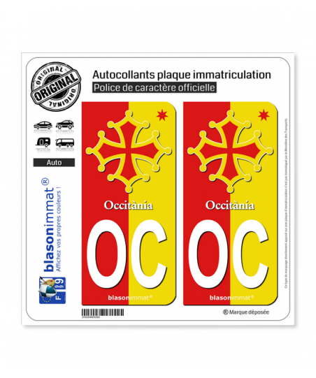 Sticker immatriculation 81 – Midi-Pyrénées pour plaque Auto