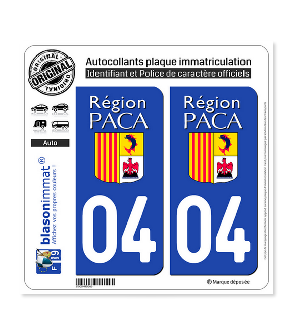 84 Vaucluse Région SUD logo noir sticker autocollant plaque