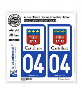 04 Castellane - Ville | Autocollant plaque immatriculation