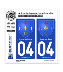 2 Autocollants Plaque Immatriculation Région PACA 06 - Vinyle Haute Définition Résistant - Fabriqué En France