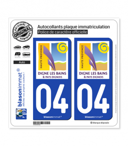 04 Digne-les-Bains - Tourisme | Autocollant plaque immatriculation