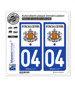 04 Forcalquier - Ville | Autocollant plaque immatriculation