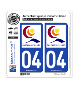 04 Forcalquier - Agglo | Autocollant plaque immatriculation