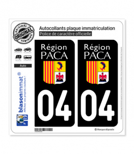 04 PACA - LogoType | Autocollant plaque immatriculation