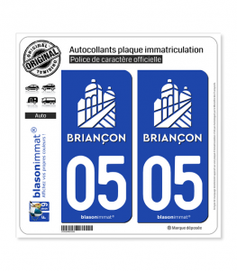 05 Briançon - Ville II | Autocollant plaque immatriculation