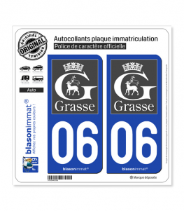 06 Grasse - Tourisme | Autocollant plaque immatriculation