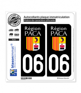 06 PACA - LogoType | Autocollant plaque immatriculation