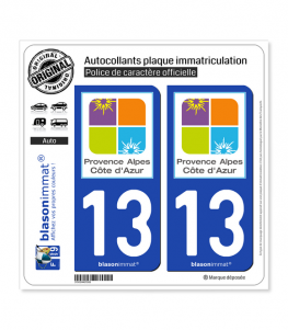 13 PACA - Tourisme | Autocollant plaque immatriculation