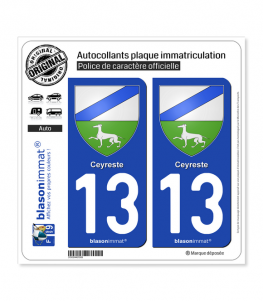 13 Ceyreste - Armoiries | Autocollant plaque immatriculation