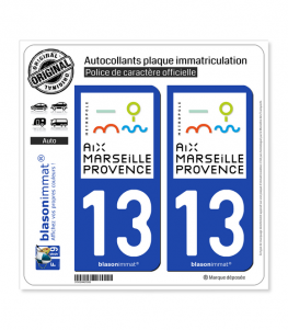 13 Marseille - Métropole | Autocollant plaque immatriculation