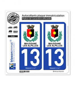 13 Maussane-les-Alpilles - Commune | Autocollant plaque immatriculation