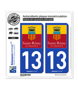 13 Saint-Rémy-de-Provence - Commune | Autocollant plaque immatriculation