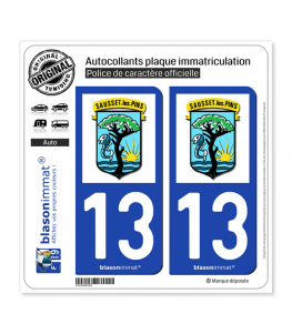 13 Sausset-les-Pins - Commune | Autocollant plaque immatriculation