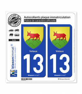 13 Velaux - Armoiries | Autocollant plaque immatriculation