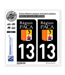 13 PACA - LogoType | Autocollant plaque immatriculation