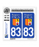 83 PACA - LogoType | Autocollant plaque immatriculation