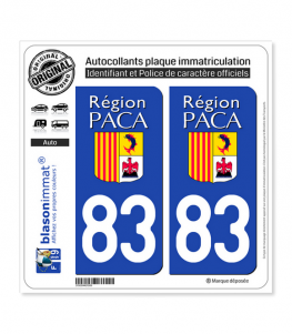 83 PACA - LogoType | Autocollant plaque immatriculation