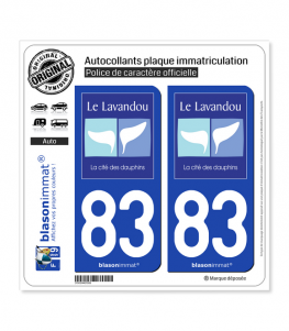 83 Le Lavandou - Commune | Autocollant plaque immatriculation