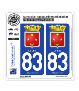 83 Le Luc - Armoiries | Autocollant plaque immatriculation