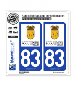 83 Roquebrune-sur-Argens - Commune | Autocollant plaque immatriculation