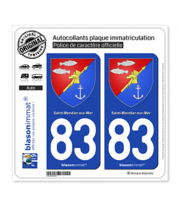 83 Saint-Mandrier-sur-Mer - Armoiries | Autocollant plaque immatriculation