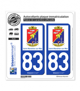 83 Saint-Mandrier-sur-Mer - Ville | Autocollant plaque immatriculation