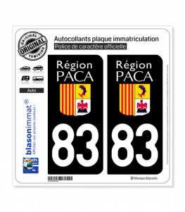 83 PACA - LogoType | Autocollant plaque immatriculation