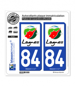 84 Lagnes - Commune | Autocollant plaque immatriculation