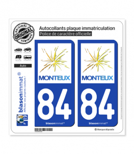 84 Monteux - Commune | Autocollant plaque immatriculation