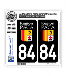 84 PACA - LogoType | Autocollant plaque immatriculation