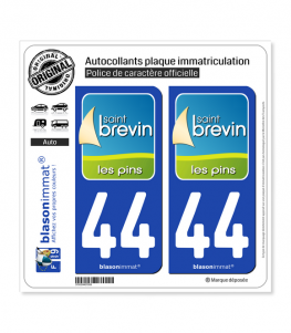 44 Saint-Brevin-les-Pins - Ville | Autocollant plaque immatriculation