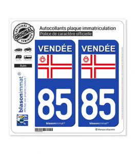 85 Vendée - Croix Saint Olaf | Autocollant plaque immatriculation