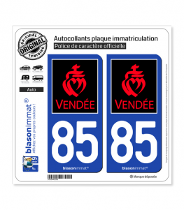 85 Vendée - Tourisme | Autocollant plaque immatriculation