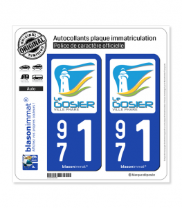 971 Le Gosier - Ville | Autocollant plaque immatriculation