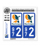 972 Martinique - LogoType II | Autocollant plaque immatriculation