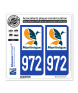 972-H Martinique - LogoType II | Autocollant plaque immatriculation