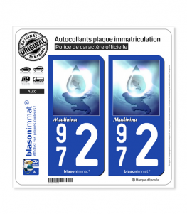 972 Madinina - Version Vista | Autocollant plaque immatriculation