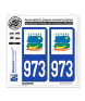 973-H Guyane - LogoType | Autocollant plaque immatriculation