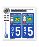 975 Saint-Pierre et Miquelon - Drapeau | Autocollant plaque immatriculation®
