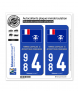 984 TAAF - Drapeau | Autocollant plaque immatriculation