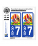 987 Polynésie-Française - Vahiné | Autocollant plaque immatriculation
