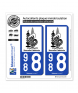 988 Nouvelle-Calédonie - Armoiries II | Autocollant plaque immatriculation