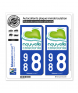 988 Nouvelle-Calédonie - Tourisme | Autocollant plaque immatriculation
