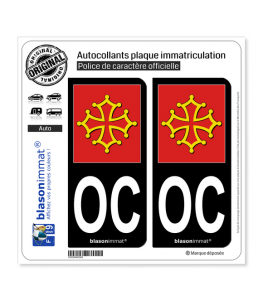 OC Occitanie - l'Authentique | Autocollant plaque immatriculation