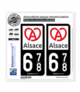 678 Alsace - Région II | Autocollant plaque immatriculation