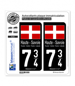 734 Savoie - Drapeau | Autocollant plaque immatriculation