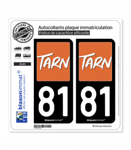 81 Tarn - Département | Autocollant plaque immatriculation