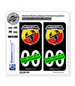 06 Menton 2 Stickers autocollant plaque immatriculation Armoiries 